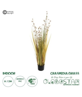GloboStar® Artificial Garden CRASPEDIA GRASS 21479 Τεχνητό Διακοσμητικό Φυτό Κρασπέδια  Υ120cm
